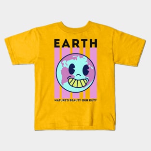 Earth Nature´s Beauty Our Duty Kids T-Shirt